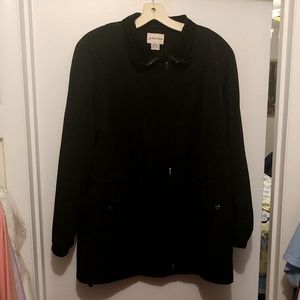 St. John's Bay Women's Black Jacket with Removable Liner Size Medium No Hood